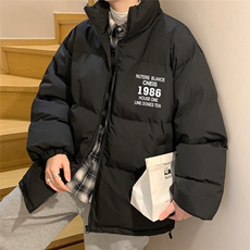 港风秋冬新款保暖立领宽松棉服外套男MY62042P95控118，男装棉衣，电商A268A