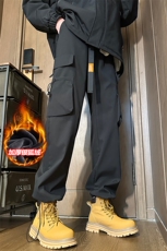 加厚银狐绒休闲冲锋裤男女同款大码直筒裤K1229J加绒-特P45控78，男装卫衣，电商A001