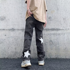 时尚潮牌长裤潮流休闲裤男高腰休闲裤新款N3832P45，男装牛仔裤，星座1116-2