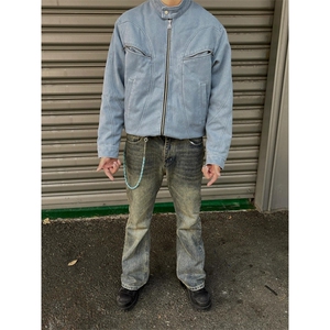 【有货】冰川蓝立领外套男高级感痞帅春秋工装夹克JK7703CC-特P65图片