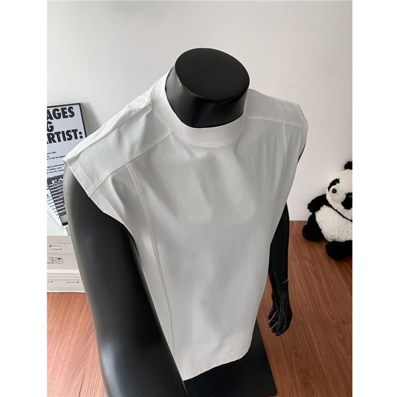 假模图 速干冰感防晒短袖背心T恤坎肩无袖半袖上衣男H1104特P18图片