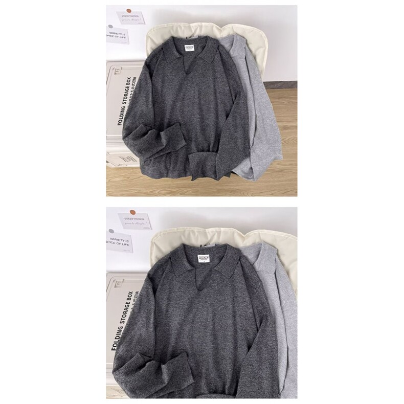 1506-1/M5151/P50美式复古翻领POLO衫卫衣情侣简约百搭休闲套头,男装Polo衫,星座1506-1