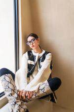 冬季新款经典黑白撞色小香风羽绒马甲，女装马夹，AUDREY WANG