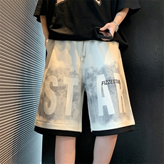 DK113短裤男夏季新款港风休闲宽松运动裤子潮牌美式高街oversize，男装牛仔裤，星座304A-1