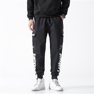 M-9XL 男日系工装束脚休闲裤纯棉印花5032-1_M-4XLP55 5XL-9XLP65图片