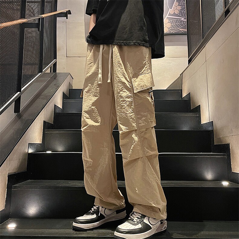 直播数据款 春季新款多口袋伞兵裤宽松直筒休闲裤工装裤 K502-P42图片