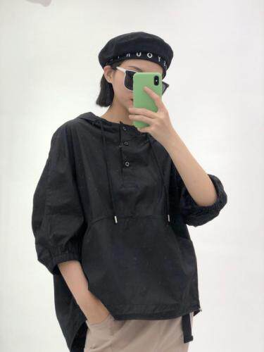 衬衣防晒套头衫，女装，娜依佳