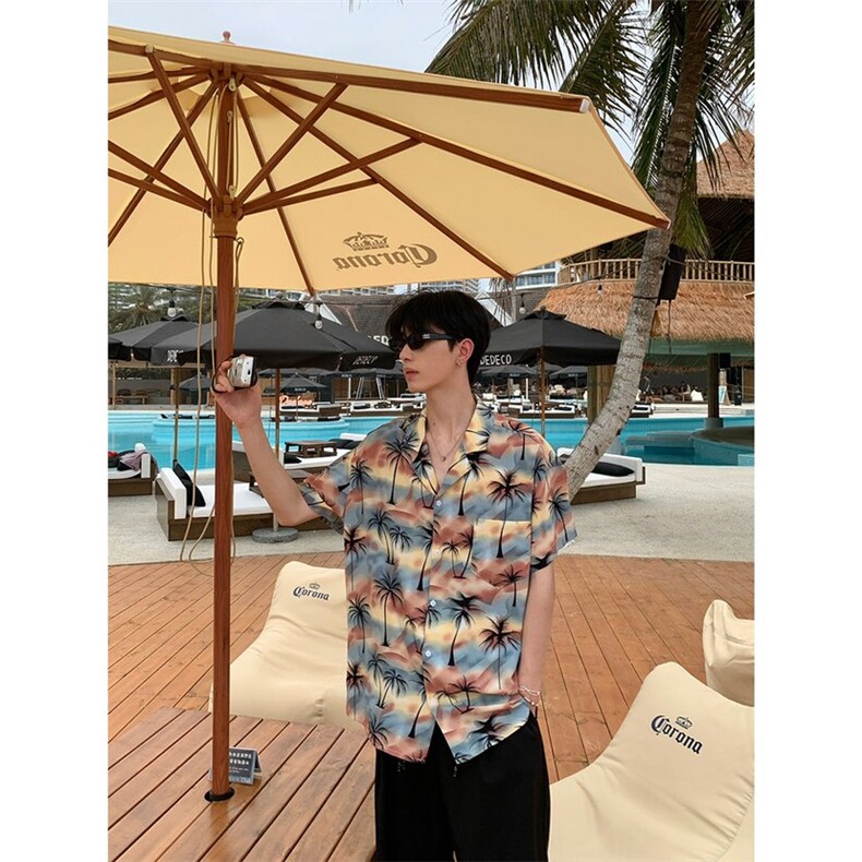 夏威夷沙滩冰丝衬衫ZC0114-特批22,男装衬衫,星座313A(原308A-2)