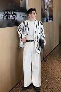 【2025秋装】炸街西装外套男潮牌痞帅高级感西服 H1089 P125图片