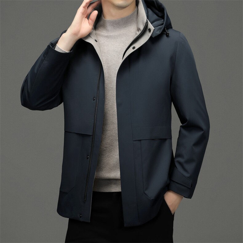 CSYR97700钱塘2020-2中年男士冬季厚款有帽时尚休闲羽绒服P320,男装羽绒服,钱塘207-2