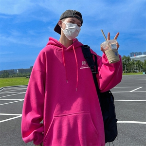 抖音得物供货 可提供视频 春装重磅美式宽松连帽卫衣DL2409图片