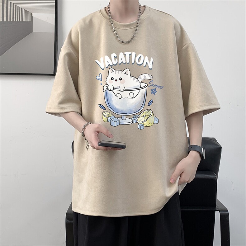 麂皮绒短袖t恤男大码半袖男JD82408-P25,男装T恤,电商A040