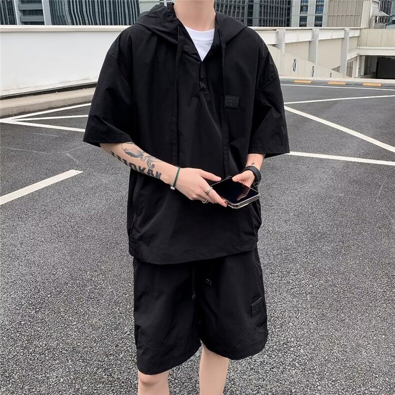 夏新款短裤短袖套装Q9P53,男装牛仔裤,星座1116-2