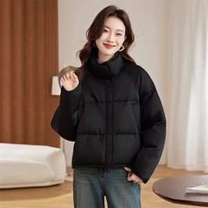 90白鸭绒短外套女冬季2024新款休闲百搭羽绒服图片