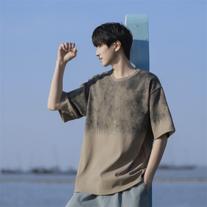 7A抗菌夏季大码潮流时尚动漫印花男士短袖图片