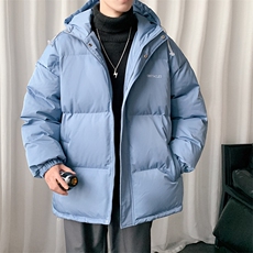 男士棉服潮流棉袄纯色情侣款连帽棉衣男冬季加厚A266-WT09-P65，男装棉衣，电商A266