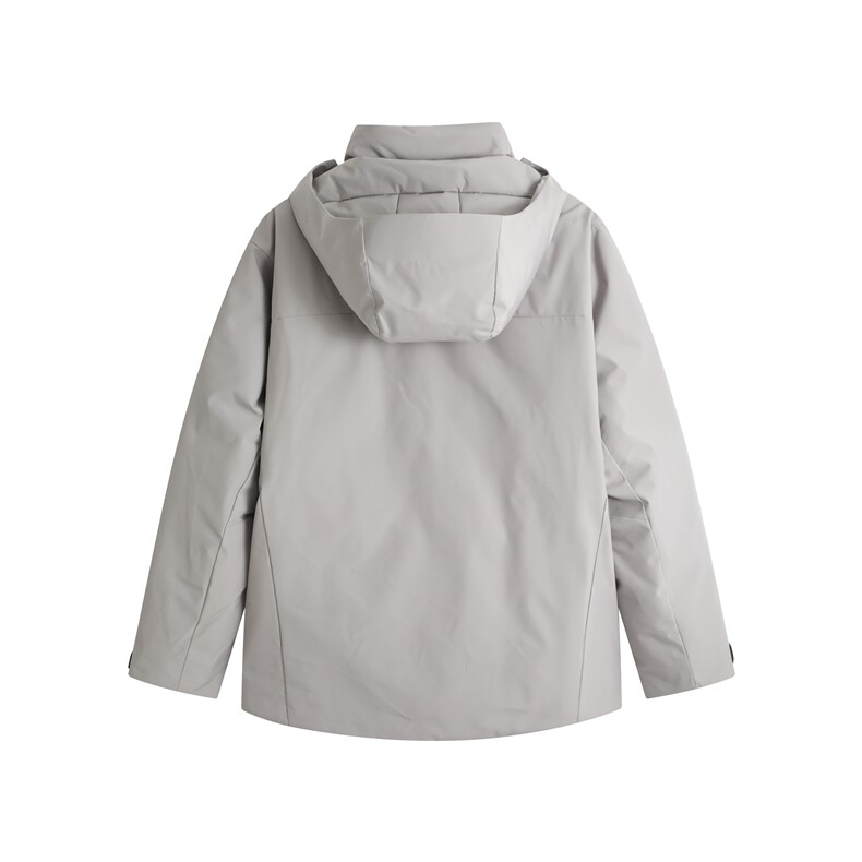 【真正羽绒】90绒带多口袋可拆卸连帽羽绒服LMY65103-P215,男装羽绒服,电商A306