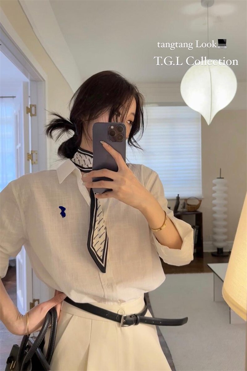 美式老钱风棉麻衬衫上衣女春夏新款宽松通勤亚麻防晒衬衣薄,针织衫/毛衣,织己羊绒