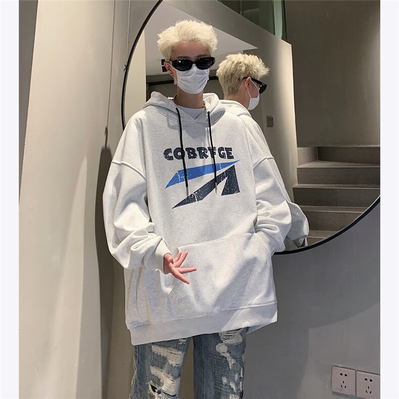 主推连帽套头cityboy印花图案卫衣男秋季港风潮流宽松外套P53,男装卫衣,电商C306-1