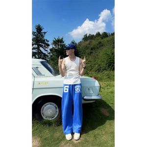 【特价】美式宽松运动卫裤印花潮 P46 YW888图片