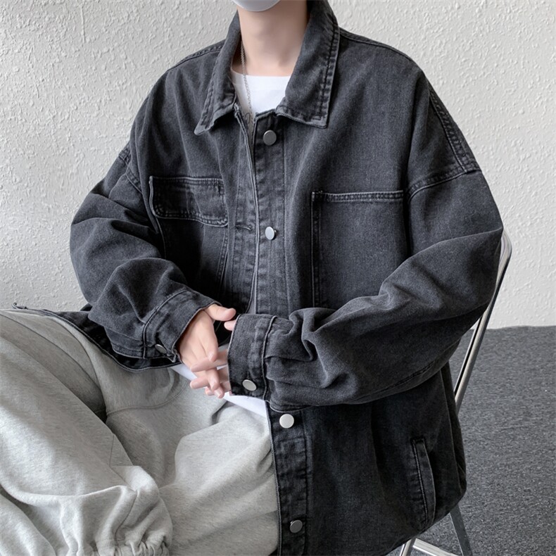 A684-P582023秋季潮牌复古牛仔外套男韩版潮流宽松休闲工装夹克,男装夹克,星座512-6