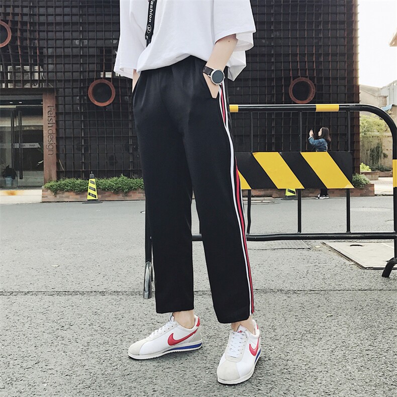 2021春夏阔腿裤子中性卫裤九分裤休闲裤男女大码运动裤614/P40,男装休闲裤,星座1506-1