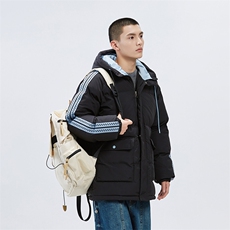 潮牌无影墙新款织带连帽棉服潮流保暖棉衣M086-P95控139，男装棉衣，星座717