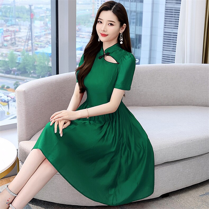 2023年夏装新款连衣裙时尚淑女复古连衣裙,女装连衣裙,罗腾