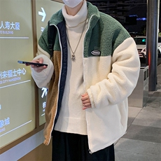 冬款加绒加厚棉衣潮流羊羔绒外套港风ins男装上衣保暖男MY104P95，男装棉衣，电商A086