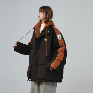 假两件连帽棉衣中性棉袄外套棉服男女面包服3361-P70控108图片