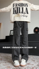 星座910-工装牛仔裤美式大码大口袋裤子DK1981-P65，男装牛仔裤，星座910