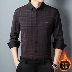 CA10106070钱塘2020-2冬季厚款商务休闲中年男士简约衬衣P85，男装衬衫，钱塘207-2