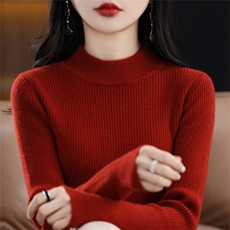 配大衣2025秋冬季内搭修身保暖毛衣女纯色针织衫超显瘦百搭打底衫，女装针织衫/毛衣，暖姿羊绒