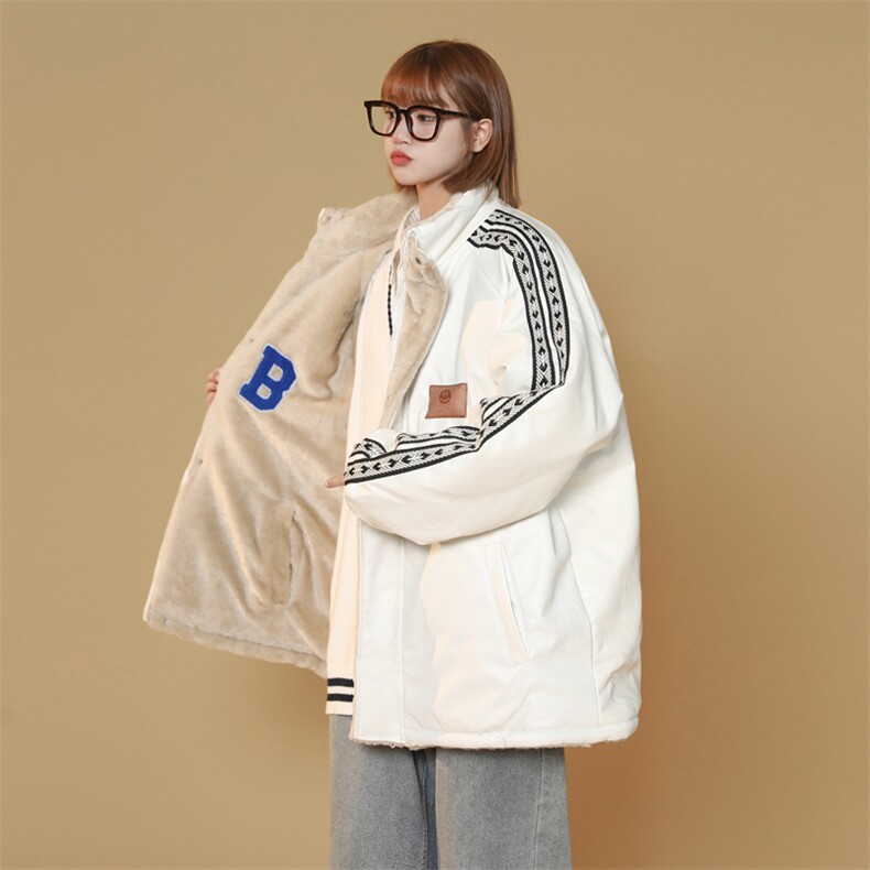 双面穿PU皮衣外套棉衣男加绒情侣棉服面包服棉袄女3323-P90控128,男装皮衣,星座207