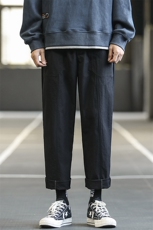 加绒百搭潮流2020九分裤男休闲裤直筒工装裤5108-特批22加绒30，男装休闲裤，星座718-1