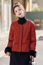 短款羽绒服女2024冬季新款今年流行新中式国风妈妈洋气红色厚外套，女装羽绒服，依如秀(原杭风阁)
