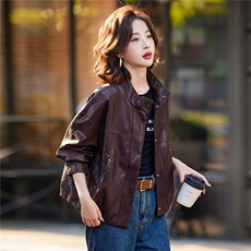 2025秋装新款时尚潮流皮衣外套，女装皮衣，姿萝菲