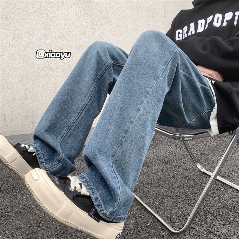 XZ616秋冬季新款重磅宽松微喇百搭纯色休闲牛仔裤TY971P45控58,男装牛仔裤,星座512A（原616）