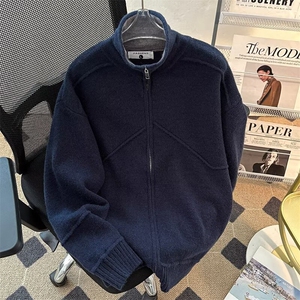 开衫毛衣外套男春秋户外休闲立领夹克冬季摇粒绒上衣男MZ890-P60图片
