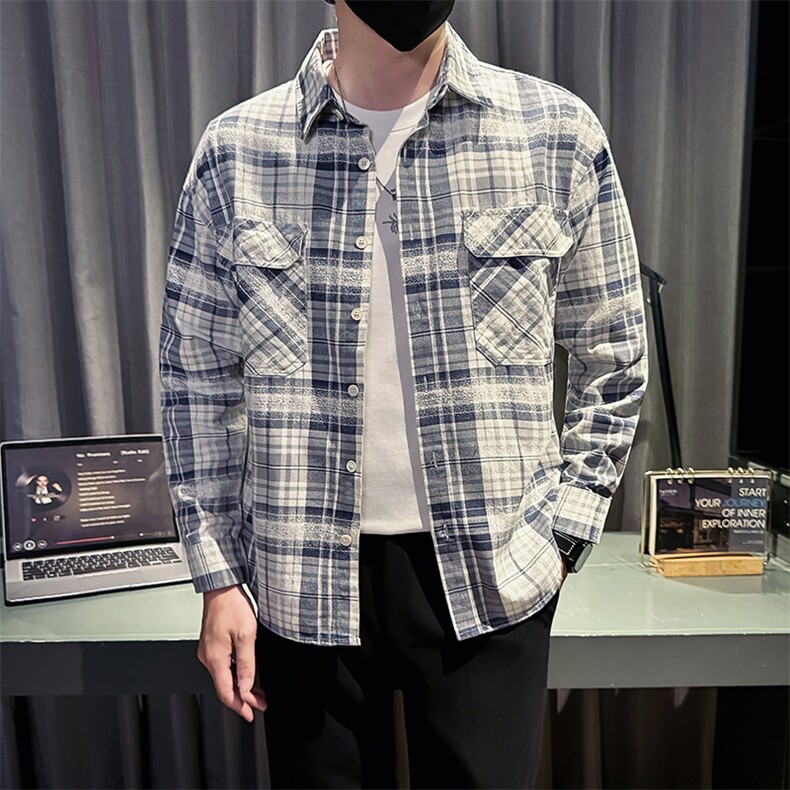 新款社会小伙秋冬男加厚寸衫型夹克男店主棉外套JK827-P68 控98图片