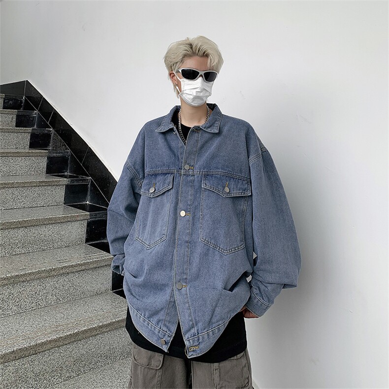 牛仔外套男秋韩版潮流潮牌夹克男休闲百搭秋季上衣服JK08329-P58,男装夹克,星座308B-1