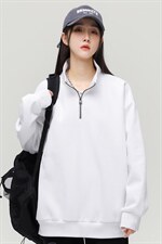 秋季新款基础纯色潮流宽松半高领休闲卫衣情侣款A305-EY-3617-P65，男装卫衣，电商B306
