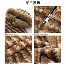 新增S码复古韵味加厚时髦港风上衣撞色文艺时尚棉衣HY888P100，男装棉衣，电商A102B