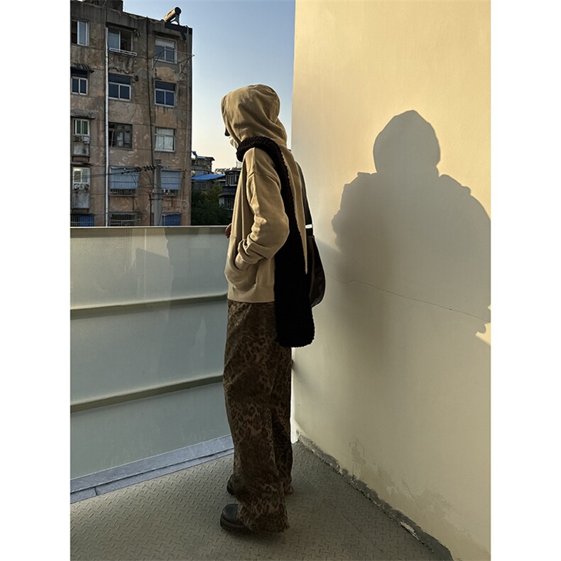 B221美式ins高街小众个性豹纹直筒牛仔裤LK24148-P65控88,男装牛仔裤,电商B221