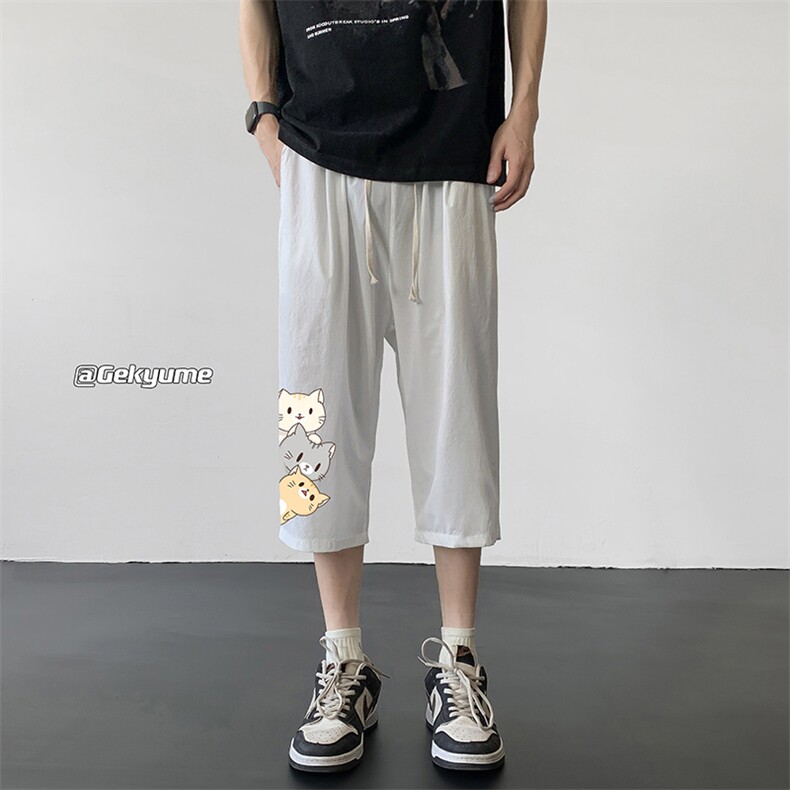 冰丝七分裤男大码速干短裤男五分裤 QK72164-P25图片