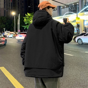 冬上新加棉宽松棉服潮中性风连帽棉衣外套男女 8318-P130控价178图片