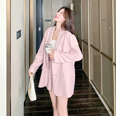 现货粉色西装套装2B081-99221-P175-K258，女装套装/套裙，2B081