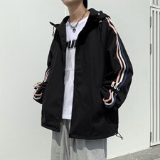 春秋季休闲夹克痞帅连帽上衣设计感小众情侣装外套男W3677-P60，男装夹克，星座512-2