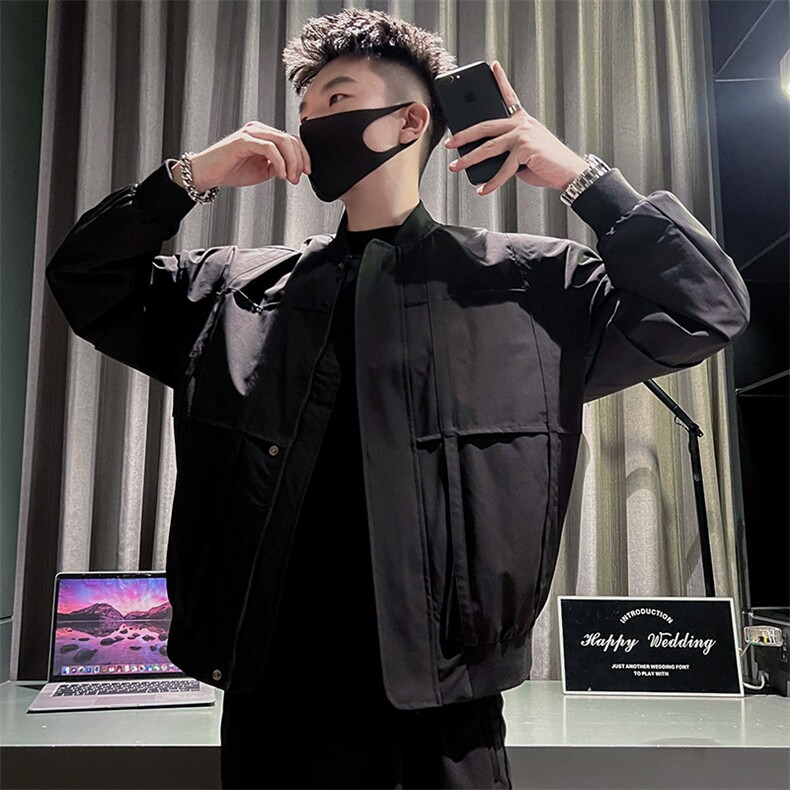 JK01-P98控138春秋季潮牌工装棒球服外套2025新款男装上潮流痞帅图片