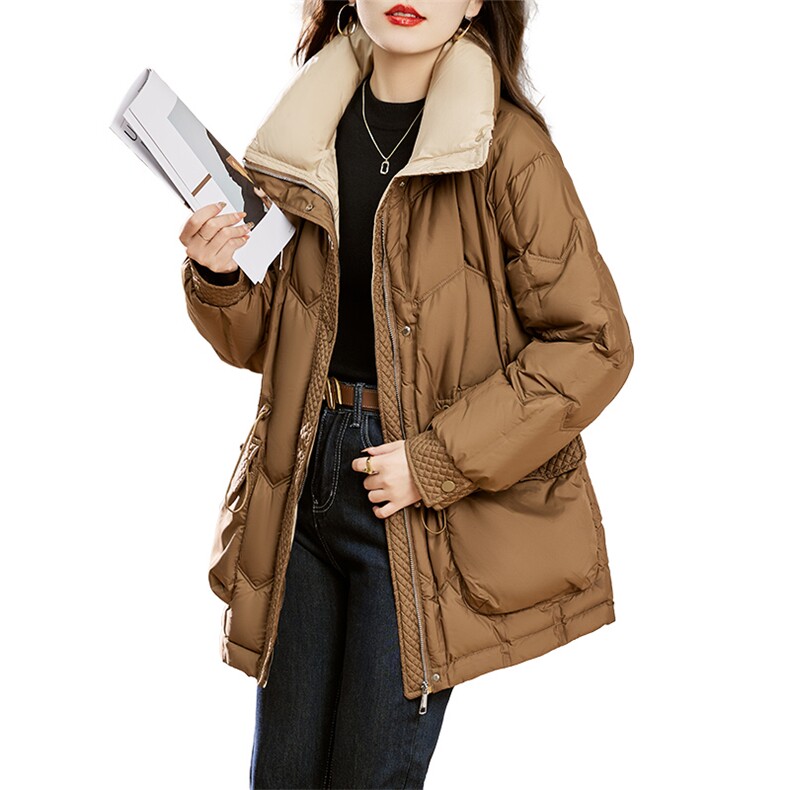 2024冬装新款时尚百搭潮流气质休闲减龄羽绒服外套女,女装羽绒服,丽影随形